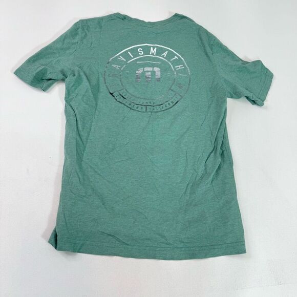 Travis Mathew Tee Shirt Mens Medium Green Logo Spellout Short Sleeve - Picture 4 of 8